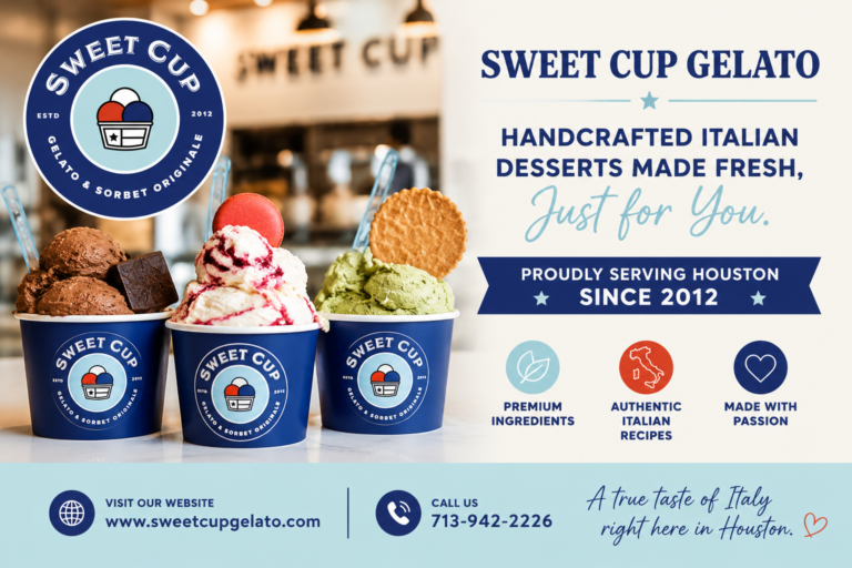 Sweet Cup Gelato Celebrates Growing Demand for Authentic Italian Desserts in Houston