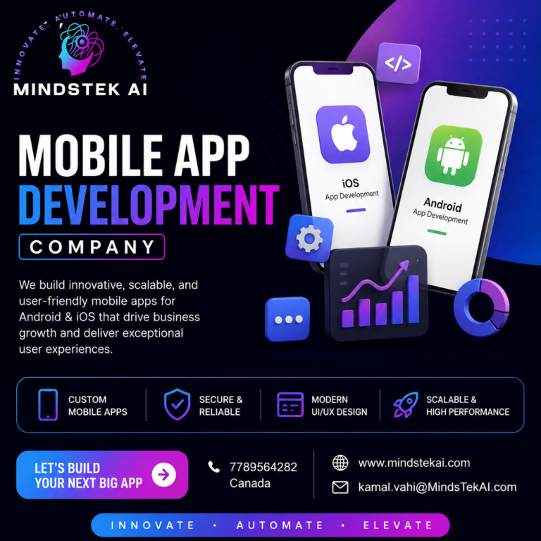 MindsTek AI Launches Advanced Mobile App Development Services Canada Globally MindsTek AI Launches Advanced Mobile App Development Services Canada Globally